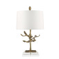 Preview: Elstead Audubon Park Tischleuchte E27 Gebeiztes Gold Creme