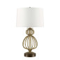Preview: Elstead Lafitte Tischleuchte E27 Gebeiztes Gold Creme