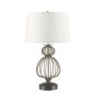 Preview: Elstead Lafitte Tischleuchte E27 Gebeiztes Silber Creme
