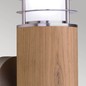 Preview: Elstead Poole Außen-Wandleuchte E27 28cm Rostfreier Stahl und Teakholz IP44
