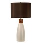 Preview: Elstead Hammersmith Tischleuchte E27 71cm Taupe Braun, Made in UK