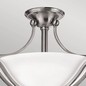 Preview: Elstead Bolla Deckenleuchte E27 2-fach 36cm Nickel gebürstet