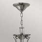 Preview: Elstead Bolla Kronleuchter E27 3-fach Nickel gebürstet