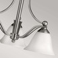 Preview: Elstead Bolla Kronleuchter E27 3-fach Nickel gebürstet