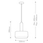 Preview: Elstead Cedric Pendelleuchte E27 2-fach Lackiertes Messing Opal