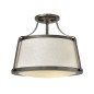 Preview: Elstead Charlotte Deckenleuchte E27 3-fach Antikes Nickel