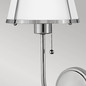 Preview: Elstead Clarke Wandleuchte E27 Nickel poliert und weißer Metallschirm Weiß