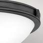 Preview: Elstead Collier Deckenleuchte E27 2-fach Schwarzes Oxid Glas klar mit Luftbläschen