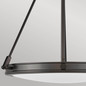 Preview: Elstead Collier Pendelleuchte E14 4-fach Schwarzes Oxid Glas klar mit Luftbläschen