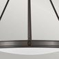 Preview: Elstead Collier Pendelleuchte E14 4-fach Schwarzes Oxid Glas klar mit Luftbläschen