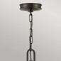 Preview: Elstead Collier Pendelleuchte E14 4-fach Schwarzes Oxid Glas klar mit Luftbläschen