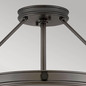 Preview: Elstead Collier Deckenleuchte E14 4-fach Schwarzes Oxid Glas klar mit Luftbläschen