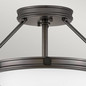 Preview: Elstead Collier Deckenleuchte E14 3-fach Schwarzes Oxid Glas klar mit Luftbläschen