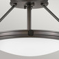 Preview: Elstead Collier Deckenleuchte E14 3-fach Schwarzes Oxid Glas klar mit Luftbläschen