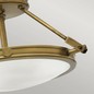 Preview: Elstead Collier Deckenleuchte E14 3-fach Heritage Messing