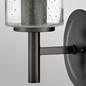 Preview: Elstead Collier Wandleuchte E27 Schwarzes Oxid Glas mit Luftbläschen