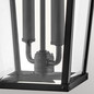 Preview: Elstead Dawson Außenwandleuchte E14 2-fach Schwarz mit brünierten Bronze Akzenten Klar IP44
