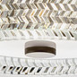 Preview: Elstead Elle Deckenleuchte E27 2-fach Schwarz Glas geätzt mit Chevron Muster