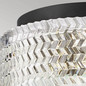 Preview: Elstead Elle Deckenleuchte E27 2-fach Schwarz Glas geätzt mit Chevron Muster