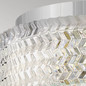 Preview: Elstead Elle Deckenleuchte E27 2-fach Chrom Glas geätzt mit Chevron Muster