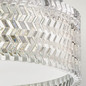 Preview: Elstead Elle Deckenleuchte E27 2-fach Chrom Glas geätzt mit Chevron Muster