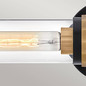 Preview: Elstead Ellison Wandleuchte E27 2-fach Schwarz mit Heritage-Messing Glas klar IP44