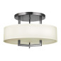 Preview: Elstead Hampton Deckenleuchte E27 3-fach Antikes Nickel