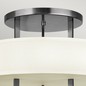 Preview: Elstead Hampton Deckenleuchte E27 3-fach Antikes Nickel