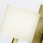 Preview: Elstead Hampton Wandleuchte E27 Gebürstetes Messing Weiß