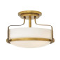 Preview: Elstead Harper Deckenleuchte E27 3-fach 25cm Small Heritage Messing