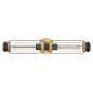 Preview: Elstead Masthead Wandleuchte E27 2-fach Heritage Messing und Schwarz IP44