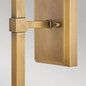 Preview: Elstead Moore  Wandleuchte E14 Heritage Messing mit Leinenschirm elfenbeinfarben Weiß