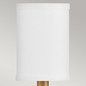 Preview: Elstead Moore  Wandleuchte E14 Heritage Messing mit Leinenschirm elfenbeinfarben Weiß