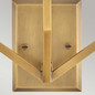 Preview: Elstead Moore  Wandleuchte E14 3-fach Heritage Messing mit Leinenschirm elfenbeinfarben Weiß