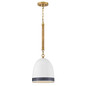 Preview: Elstead Nash Pendelleuchte E27 Heritage Messing Off-White