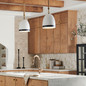 Preview: Elstead Nash Pendelleuchte E27 Heritage Messing Off-White