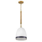 Preview: Elstead Nash Pendelleuchte E27 Heritage Messing Off-White