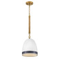 Preview: Elstead Nash Pendelleuchte E27 Heritage Messing Off-White