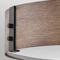 Preview: Elstead Sawyer Außen-Deckenleuchte E14 3-fach Sequoia-Holzoptik mit rostfarbenen Eisenakzenten Holzoptik IP44