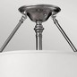 Preview: Elstead Sussex Deckenleuchte E27 3-fach Nickel gebürstet