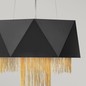 Preview: Elstead Zuma Hängeleuchte E27 6-fach 36cm Satinschwarz, Gold