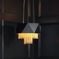 Preview: Elstead Zuma Hängeleuchte E27 6-fach 36cm Satinschwarz, Gold