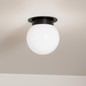 Preview: Elstead Albers Deckenleuchte E27  Schwarz Opalglas