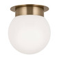 Preview: Elstead Albers Deckenleuchte E27  Champagnerbronze Opalglas rund