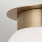 Preview: Elstead Albers Deckenleuchte E27  Champagnerbronze Opalglas rund