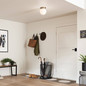 Preview: Elstead Albers Deckenleuchte E27  Champagnerbronze Opalglas rund