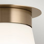 Preview: Elstead Albers Deckenleuchte E27  Champagnerbronze Opalglas