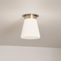 Preview: Elstead Albers Deckenleuchte E27  Champagnerbronze Opalglas