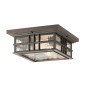 Preview: Elstead Beacon Square Außen-Deckenleuchte E27 2-fach Ältere Bronze IP44 Anti-Meerwasser