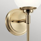Preview: Elstead Benno Wandleuchte G9 Champagnerbronze Opalglas weiß IP44